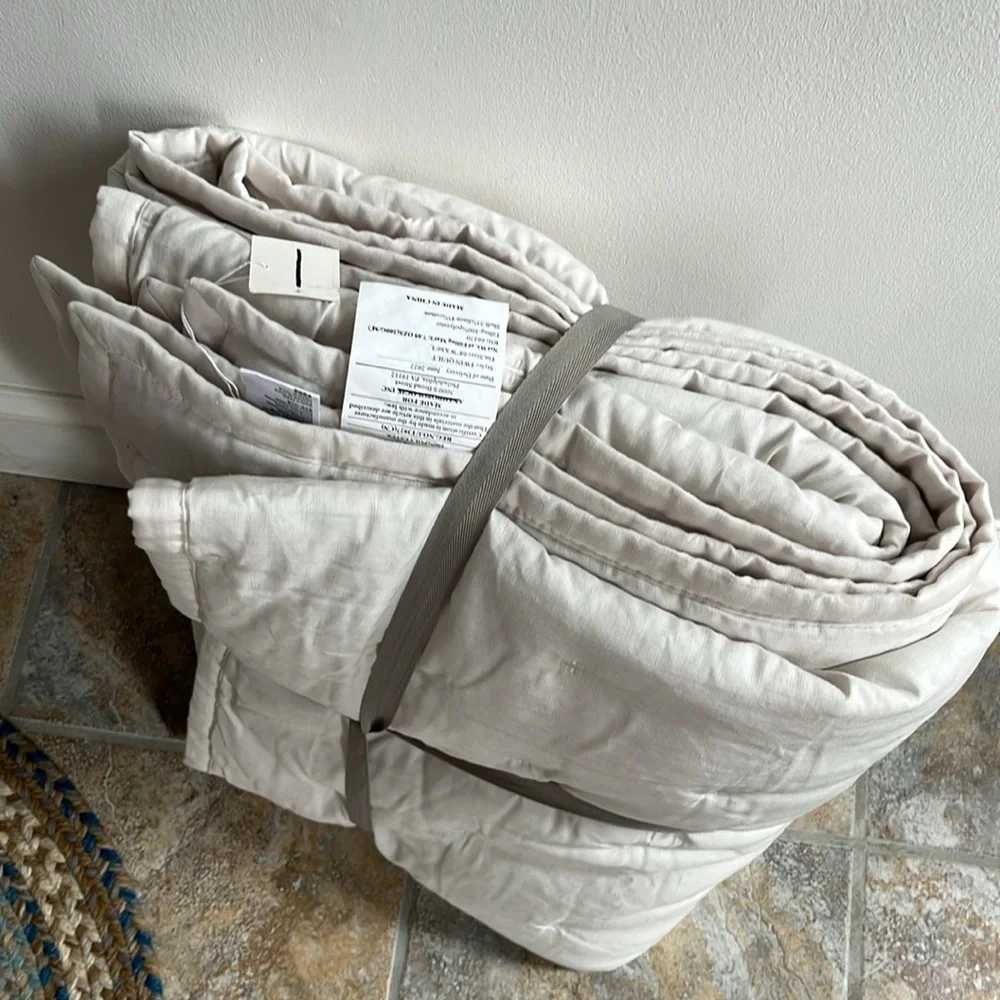 Anthropologie Relaxed Linen Cotton Quilt Size Twin NWT